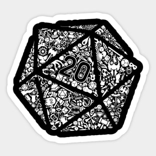 Mosaic D20 Sticker